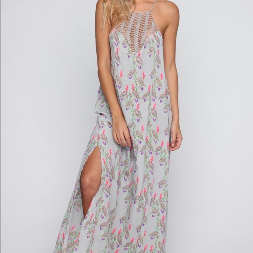NWT Acacia Swimwear Moscow Positano Crochet Maxi Dress Vintage Hawaii